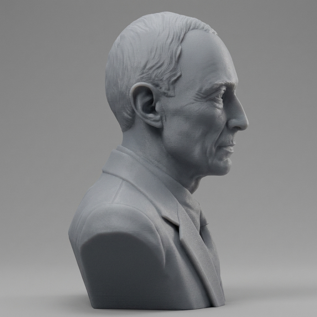 J. Robert Oppenheimer 3D Printable Bust 3D Model