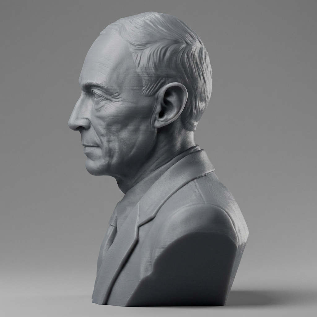 J. Robert Oppenheimer 3D Printable Bust 3D Model
