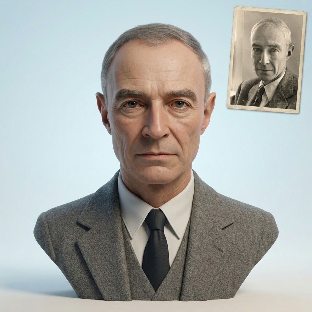 J. Robert Oppenheimer 3D Printable Bust 3D Model
