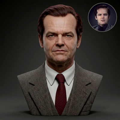 Jack Nicholson 3D Printable Bust