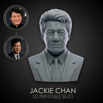 Jackie Chan 3D Printable Bust
