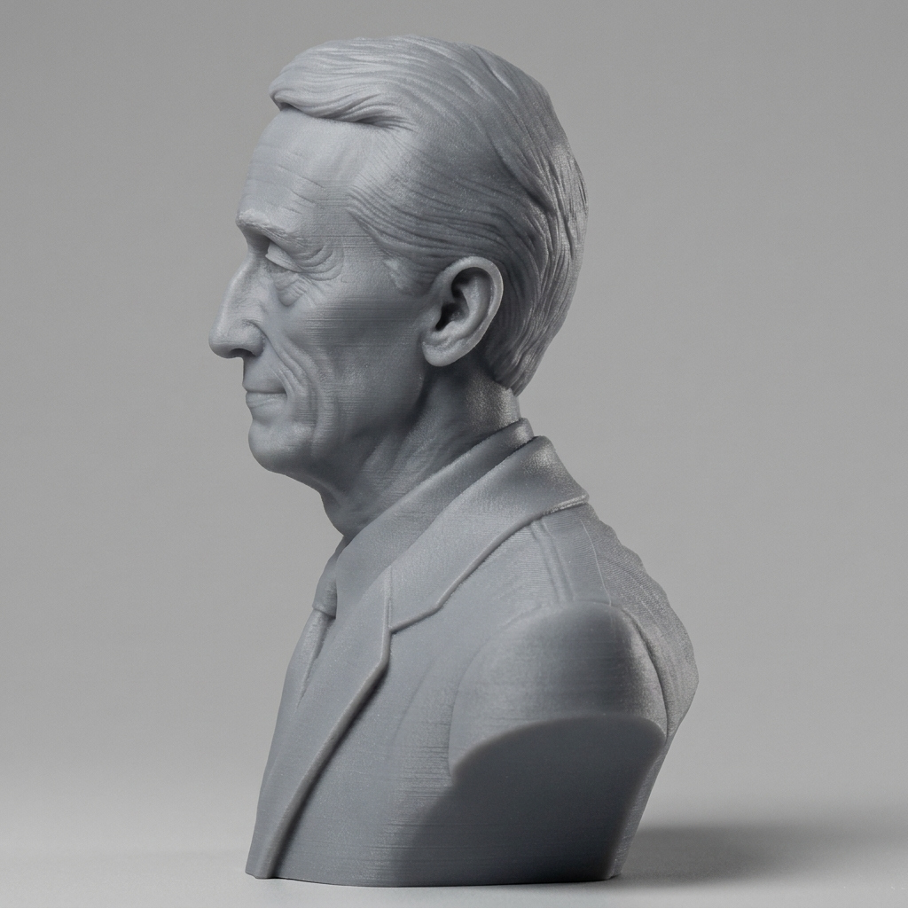 Jacques-Yves Cousteau Oceanographer Bust 3D Model