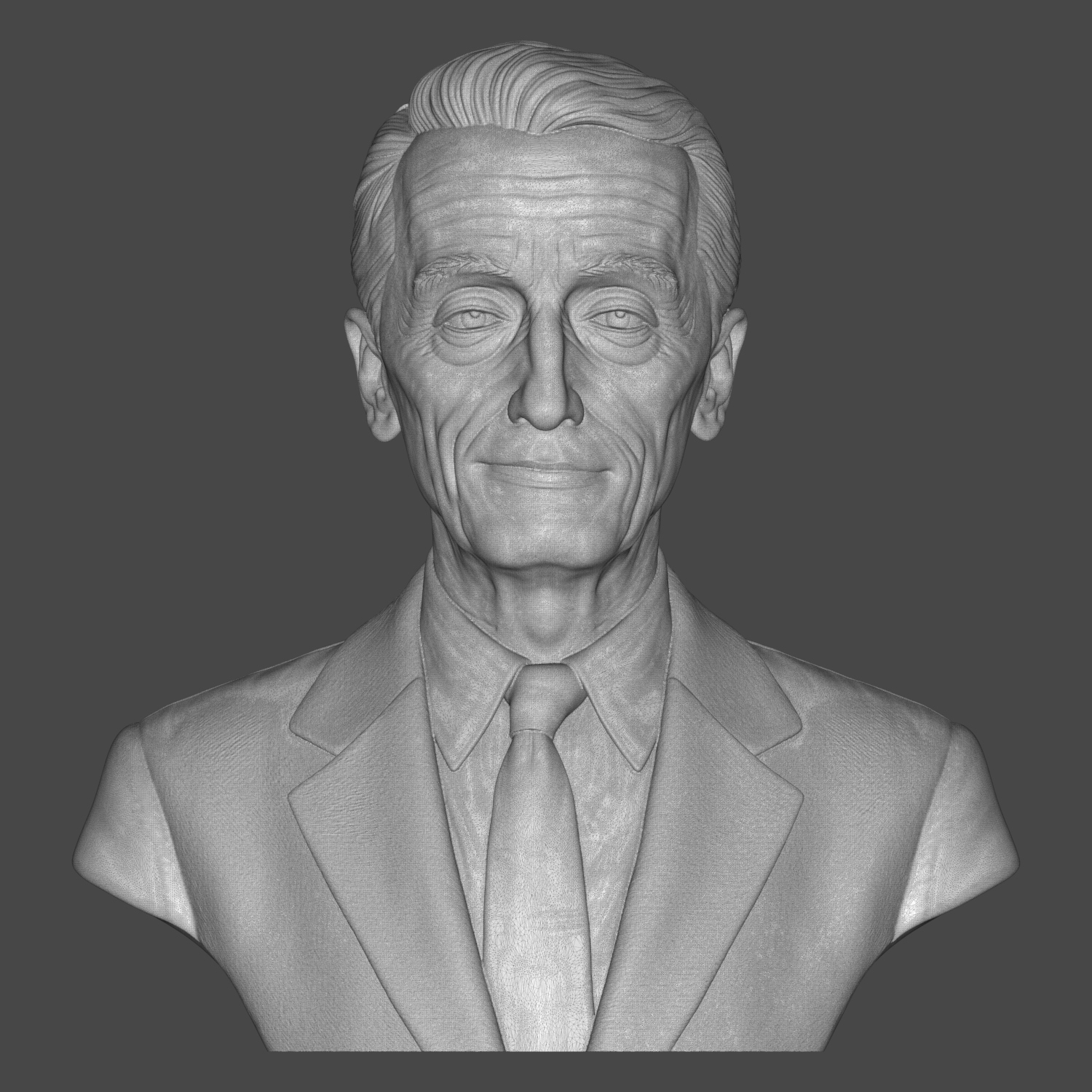 Jacques-Yves Cousteau Oceanographer Bust 3D Model