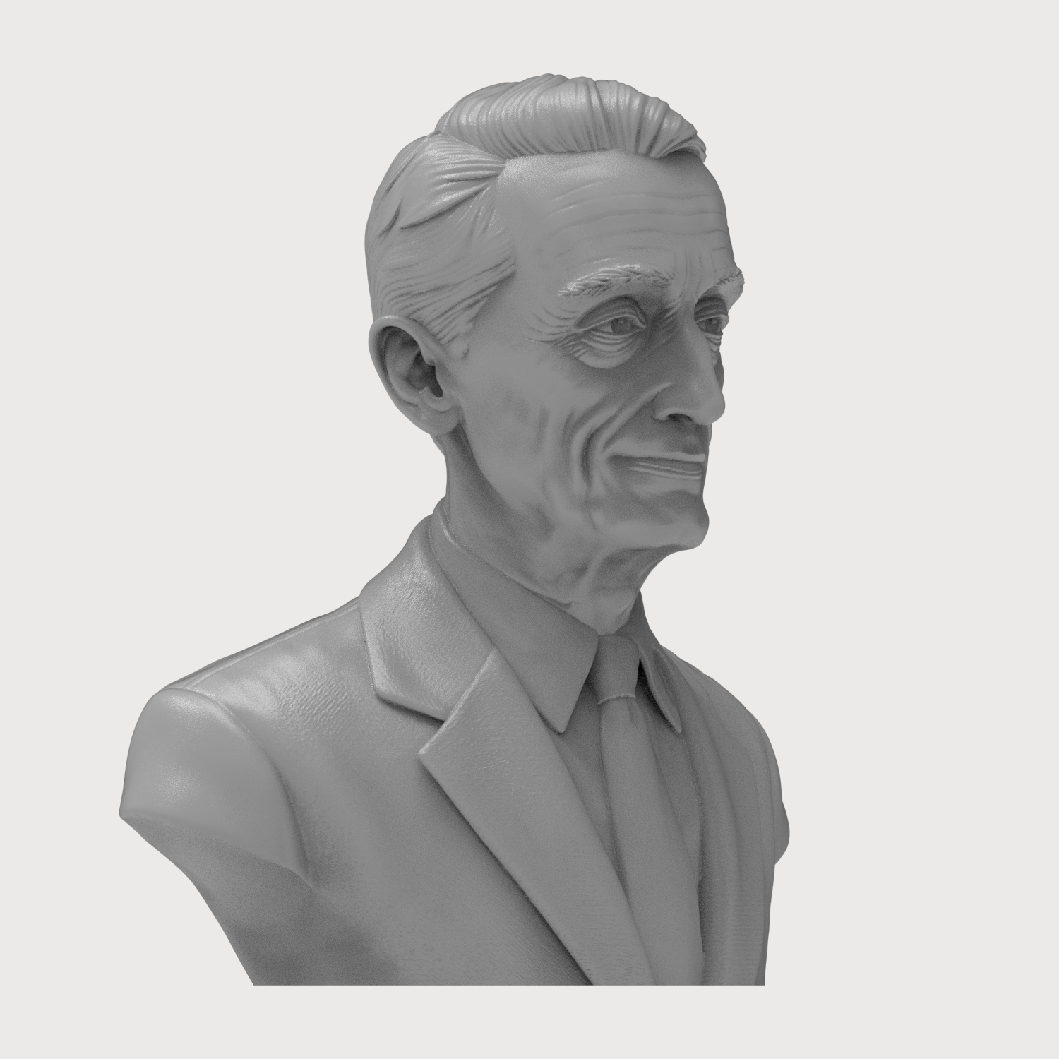 Jacques-Yves Cousteau Oceanographer Bust 3D Model