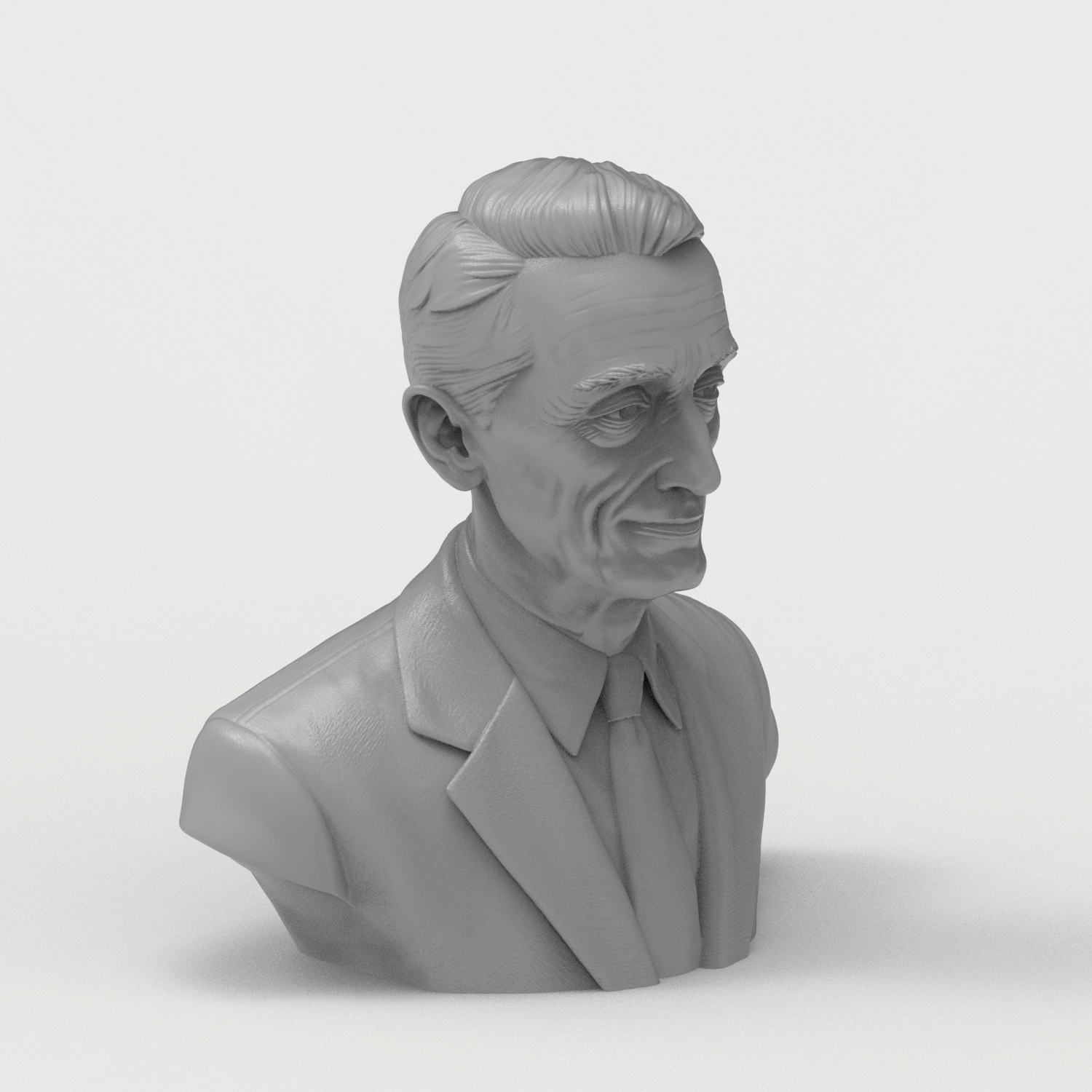 Jacques-Yves Cousteau Oceanographer Bust 3D Model