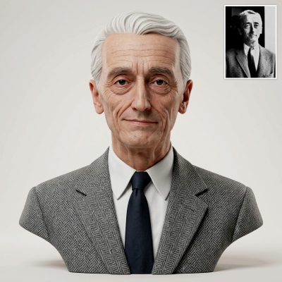 Jacques-Yves Cousteau Oceanographer Bust