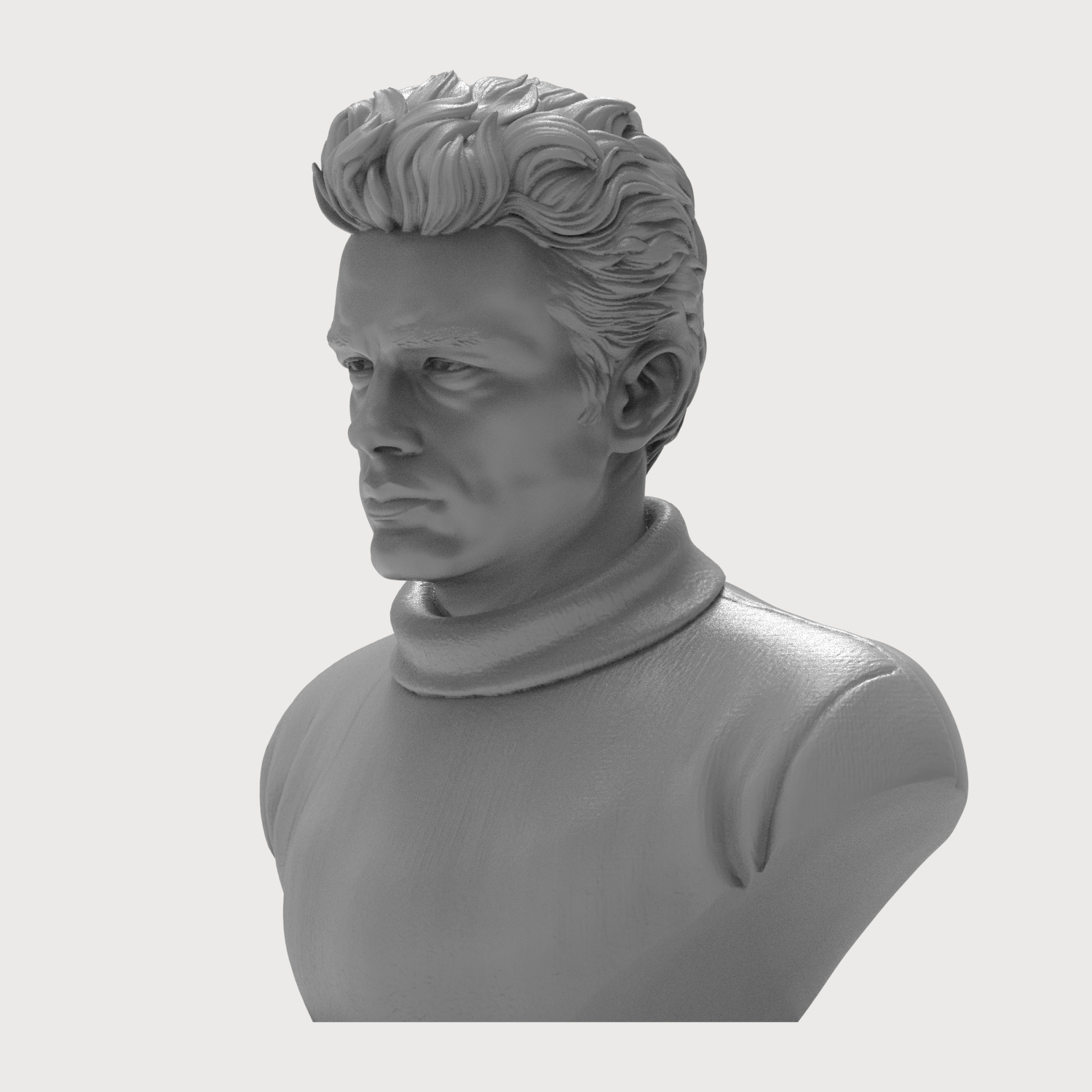James Dean Bust 3D Printable 3D Model