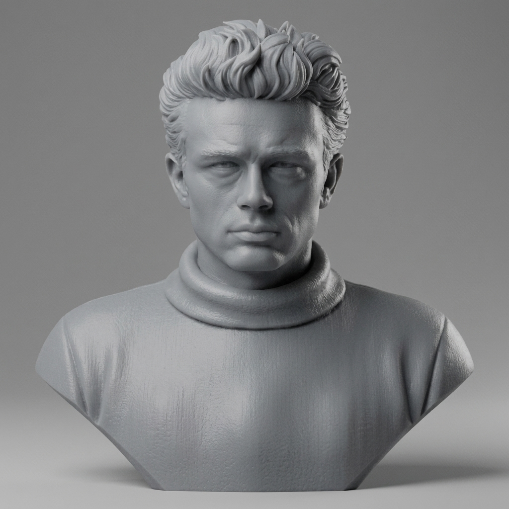 James Dean Bust 3D Printable 3D Model