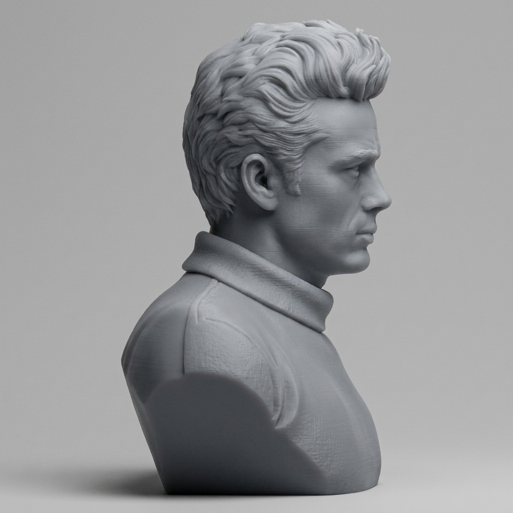 James Dean Bust 3D Printable 3D Model