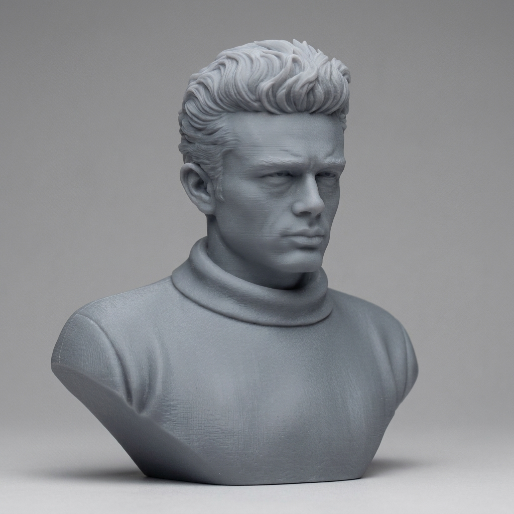 James Dean Bust 3D Printable 3D Model
