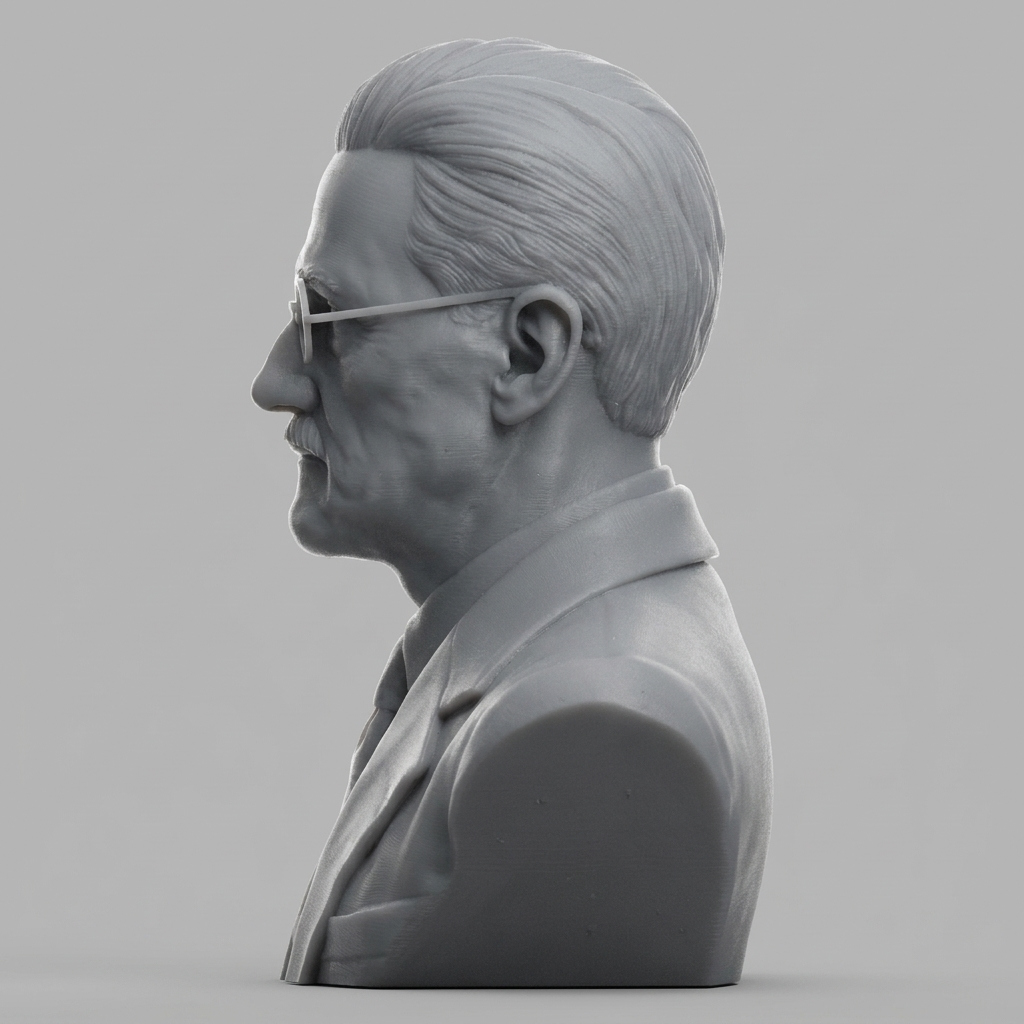 James Joyce 3D Printable Bust 3D Model