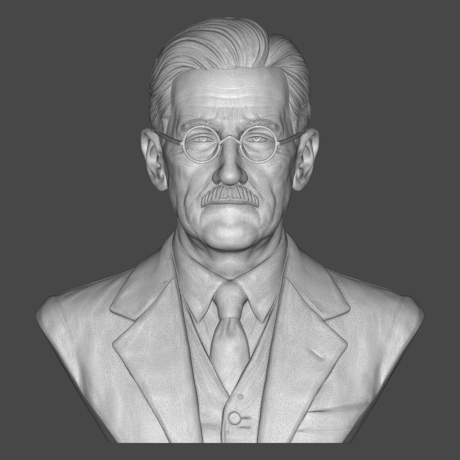 James Joyce 3D Printable Bust 3D Model