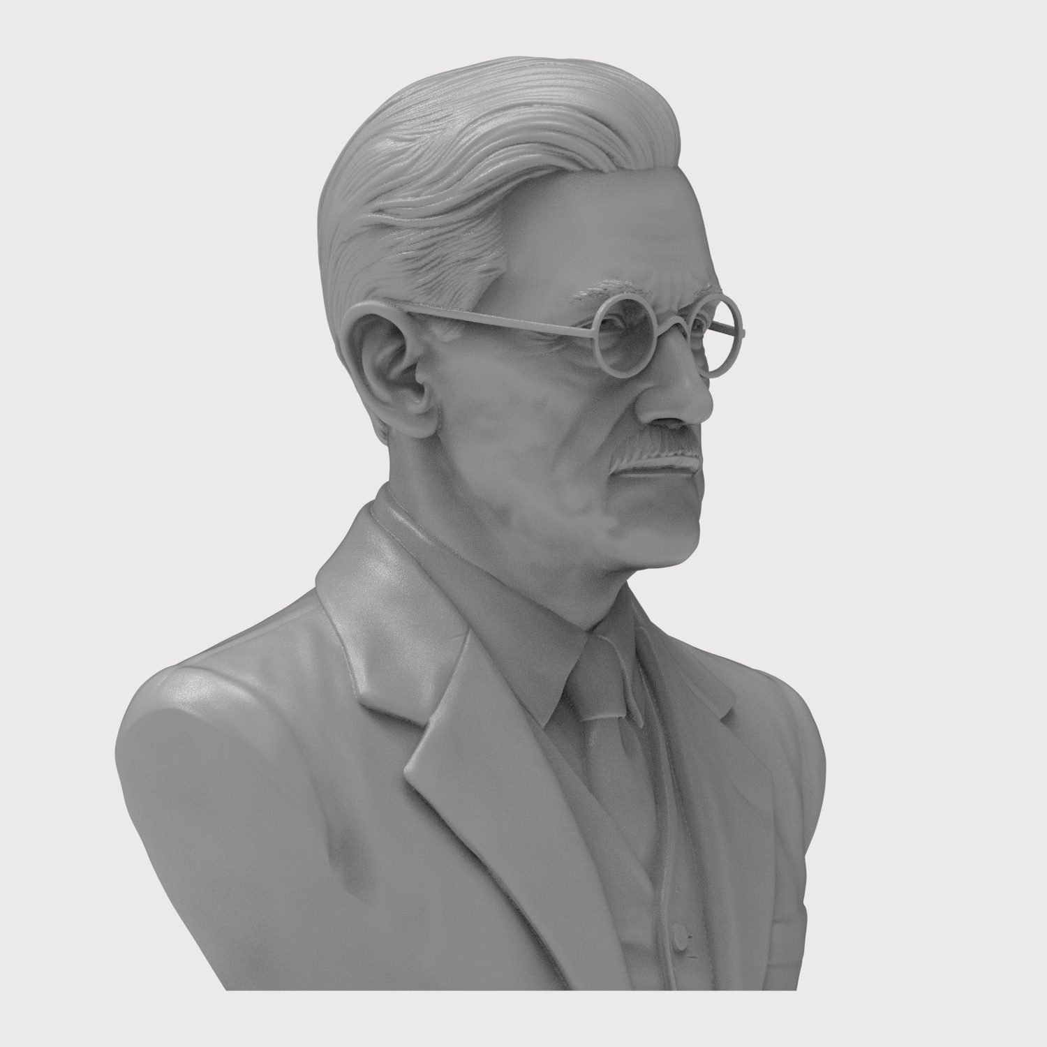 James Joyce 3D Printable Bust 3D Model