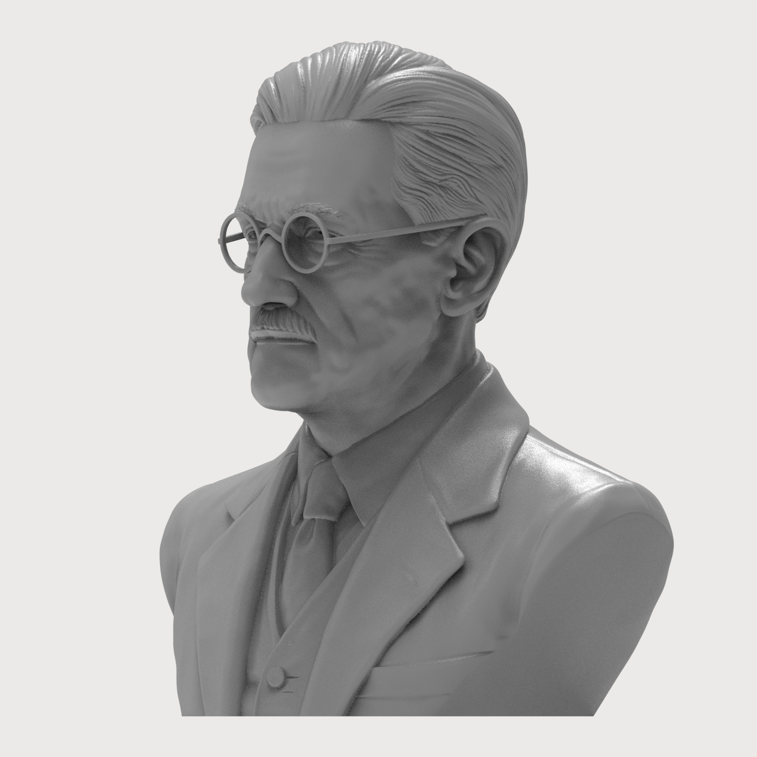 James Joyce 3D Printable Bust 3D Model