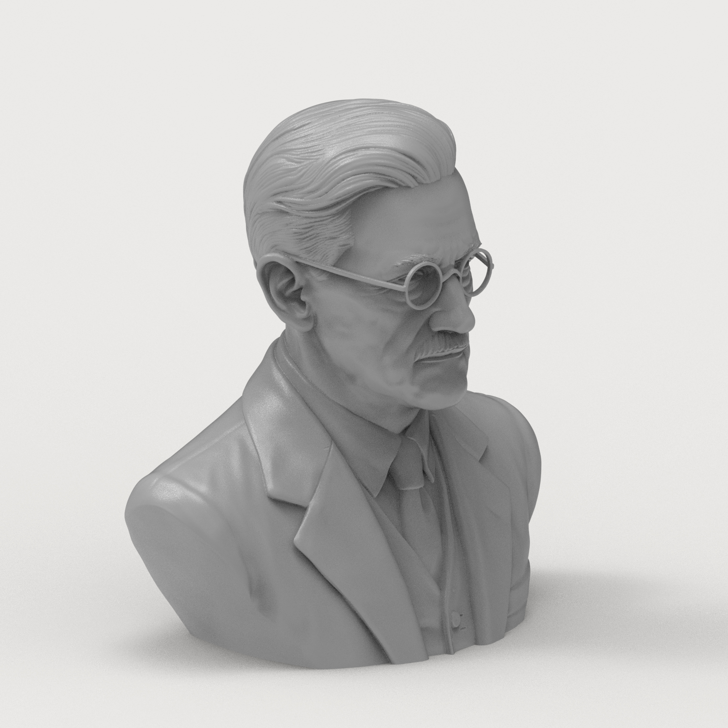 James Joyce 3D Printable Bust 3D Model