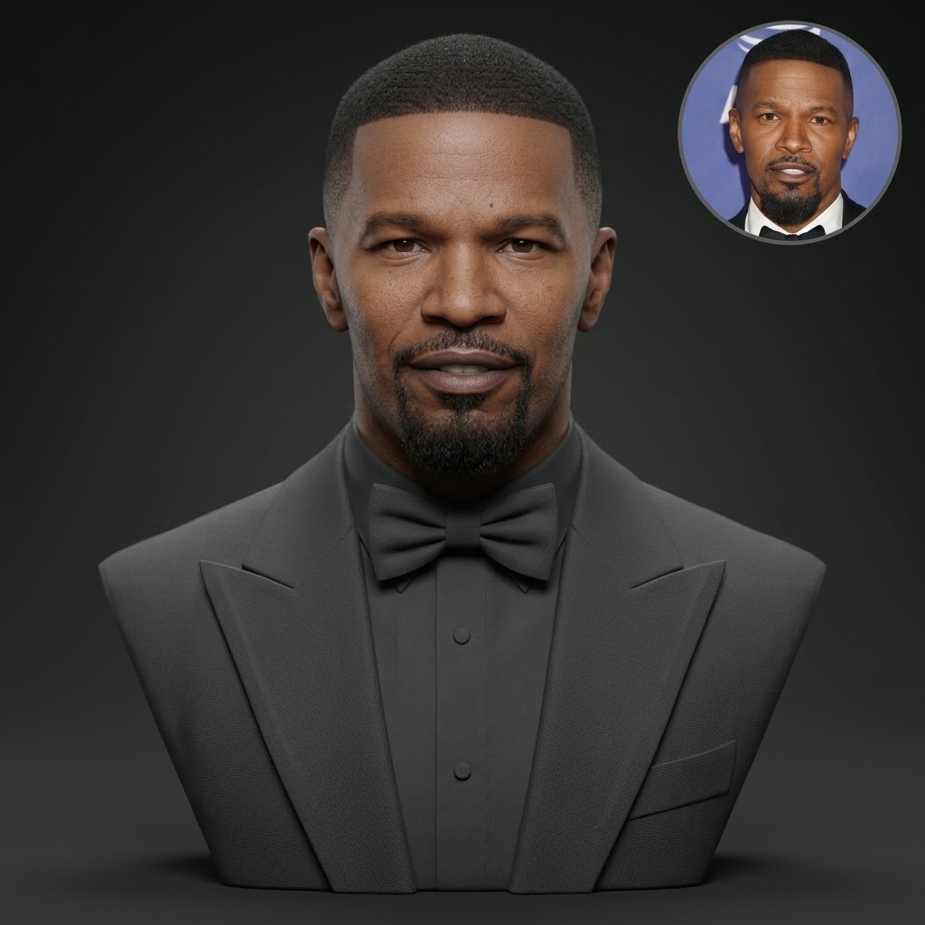 Jamie Foxx 3D Printable Bust 3D Model