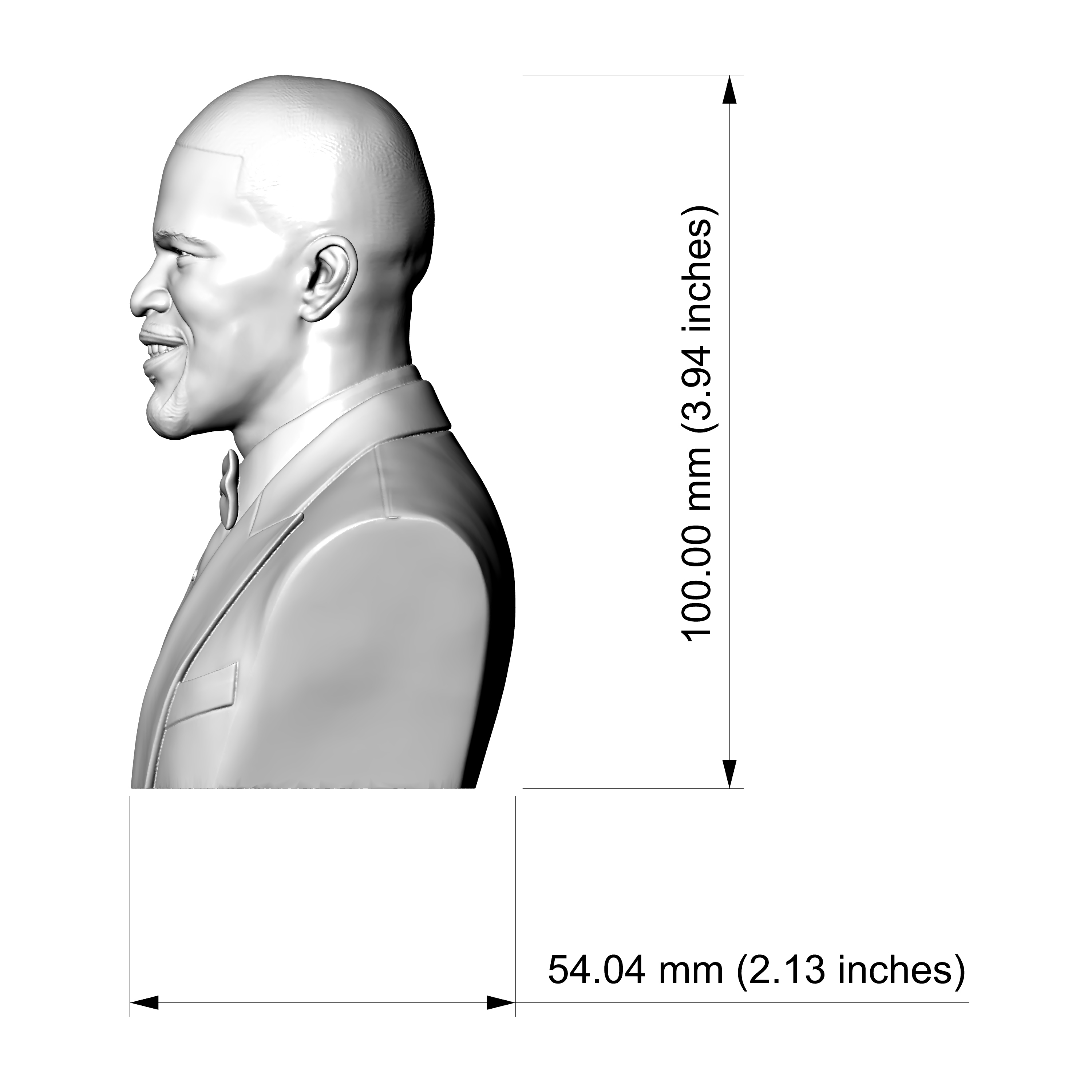 Jamie Foxx 3D Printable Bust 3D Model