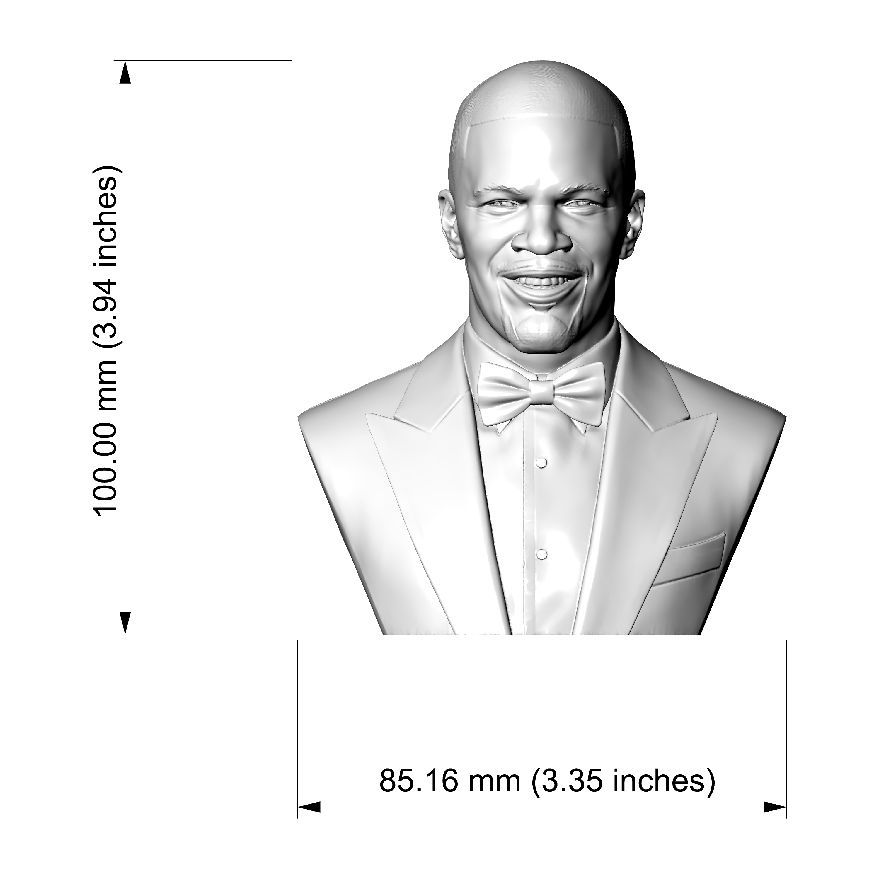 Jamie Foxx 3D Printable Bust 3D Model