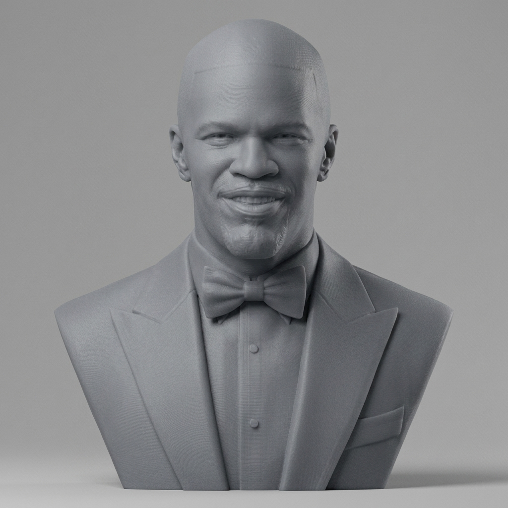 Jamie Foxx 3D Printable Bust 3D Model