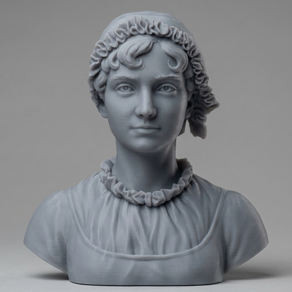 Jane Austen 3D Printable Bust 3D Model