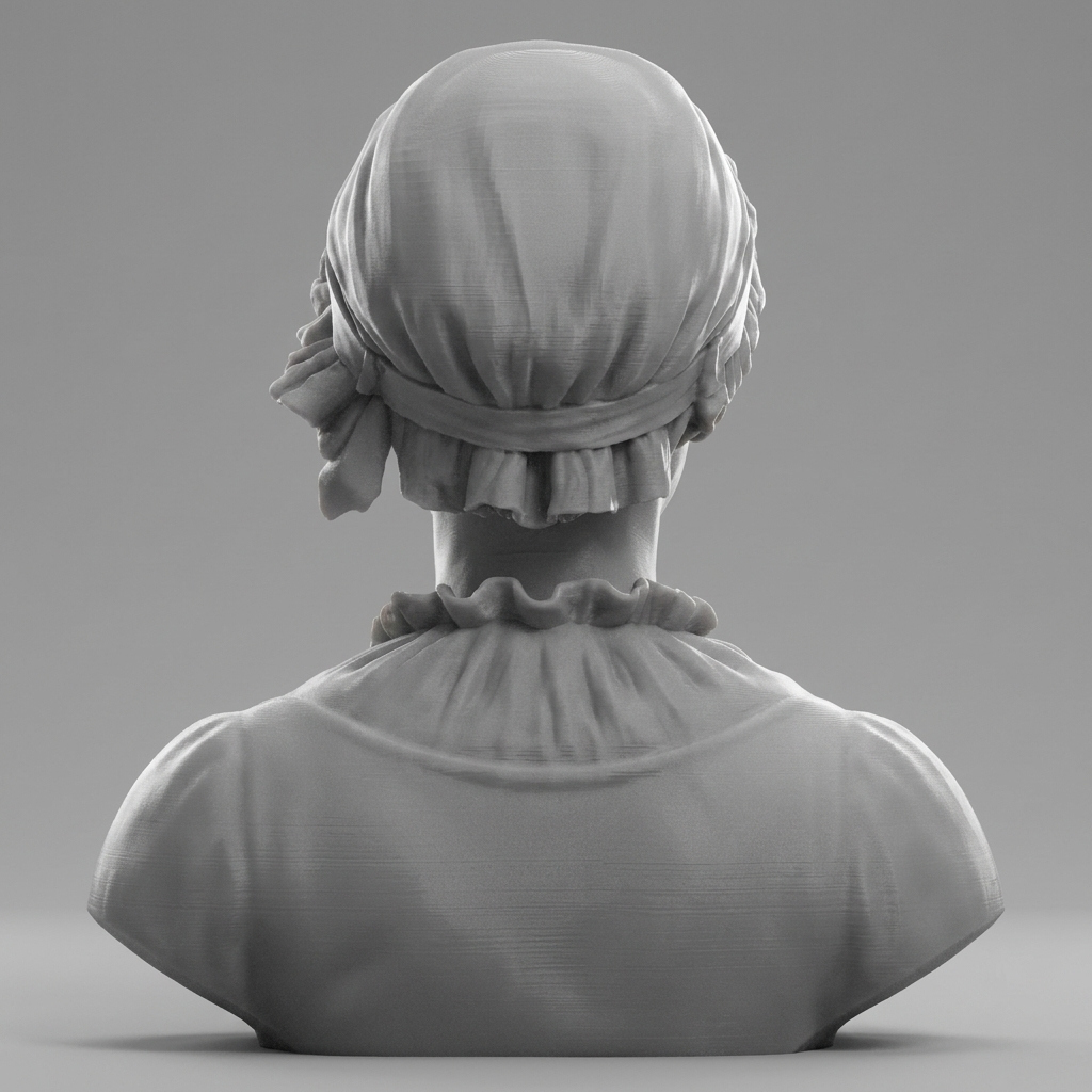 Jane Austen 3D Printable Bust 3D Model