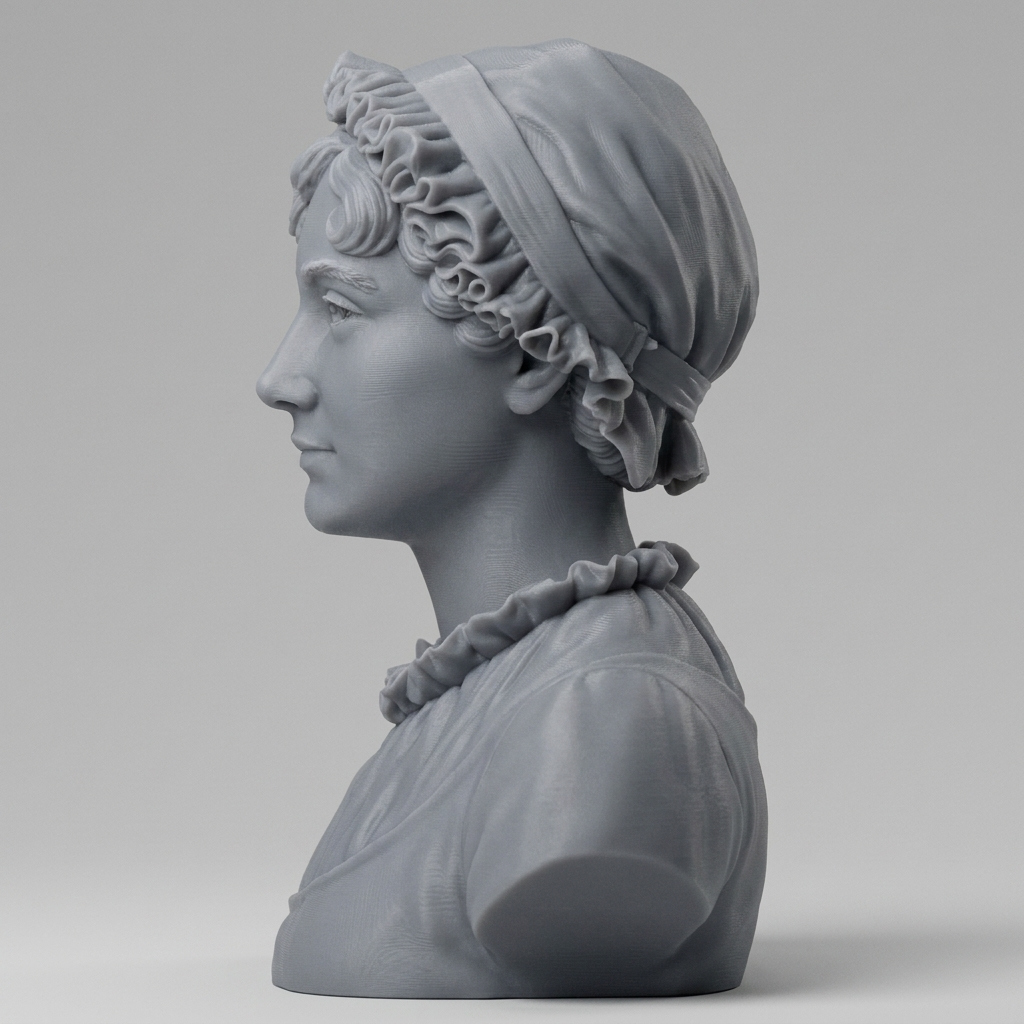 Jane Austen 3D Printable Bust 3D Model