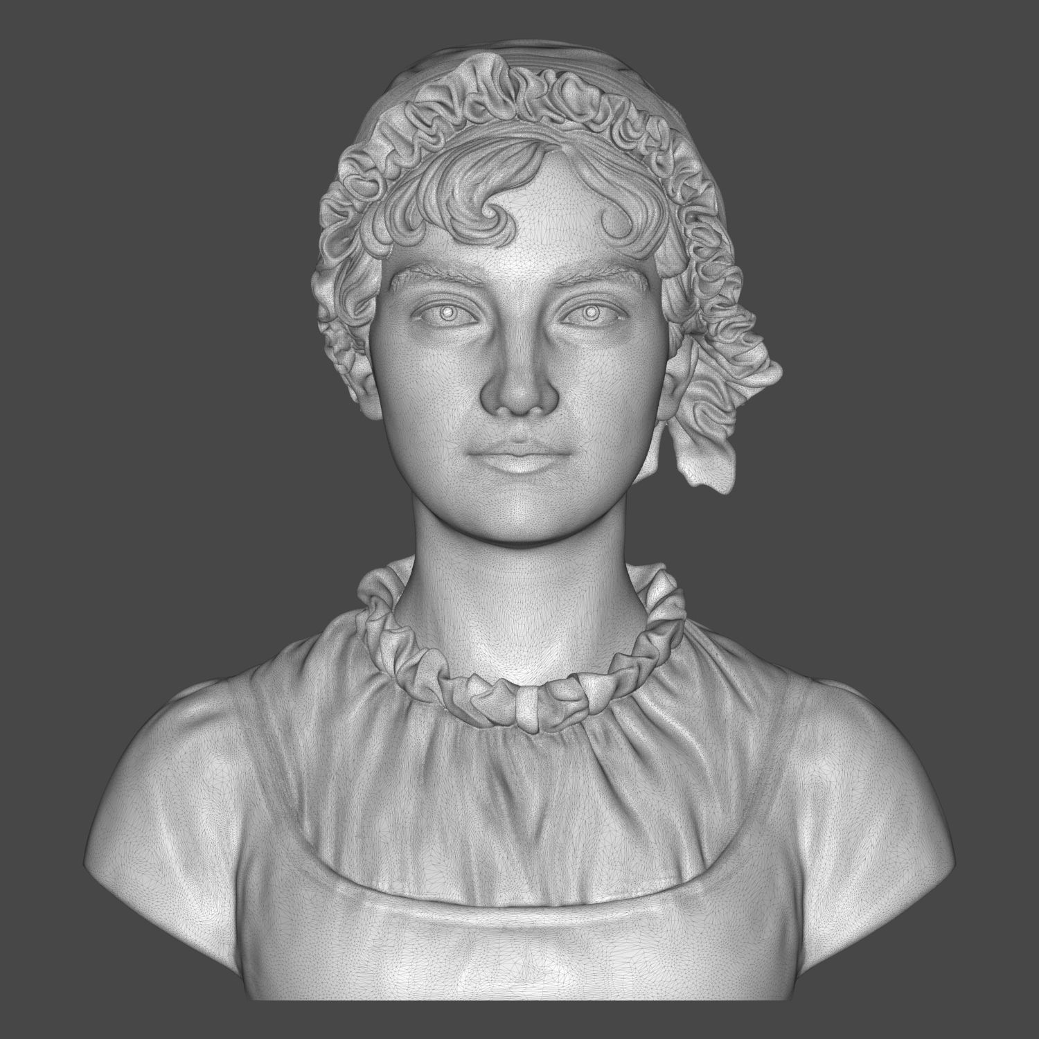 Jane Austen 3D Printable Bust 3D Model
