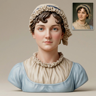 Jane Austen 3D Printable Bust