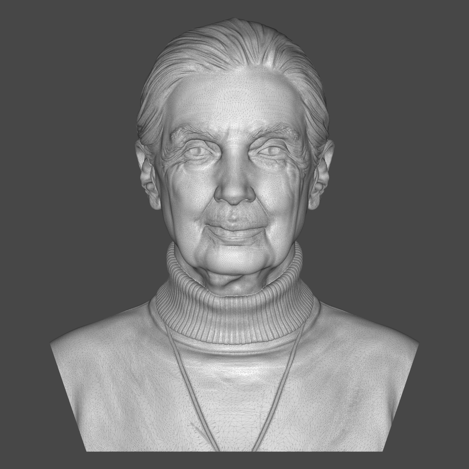 Jane Goodall 3D Printable Bust 3D Model