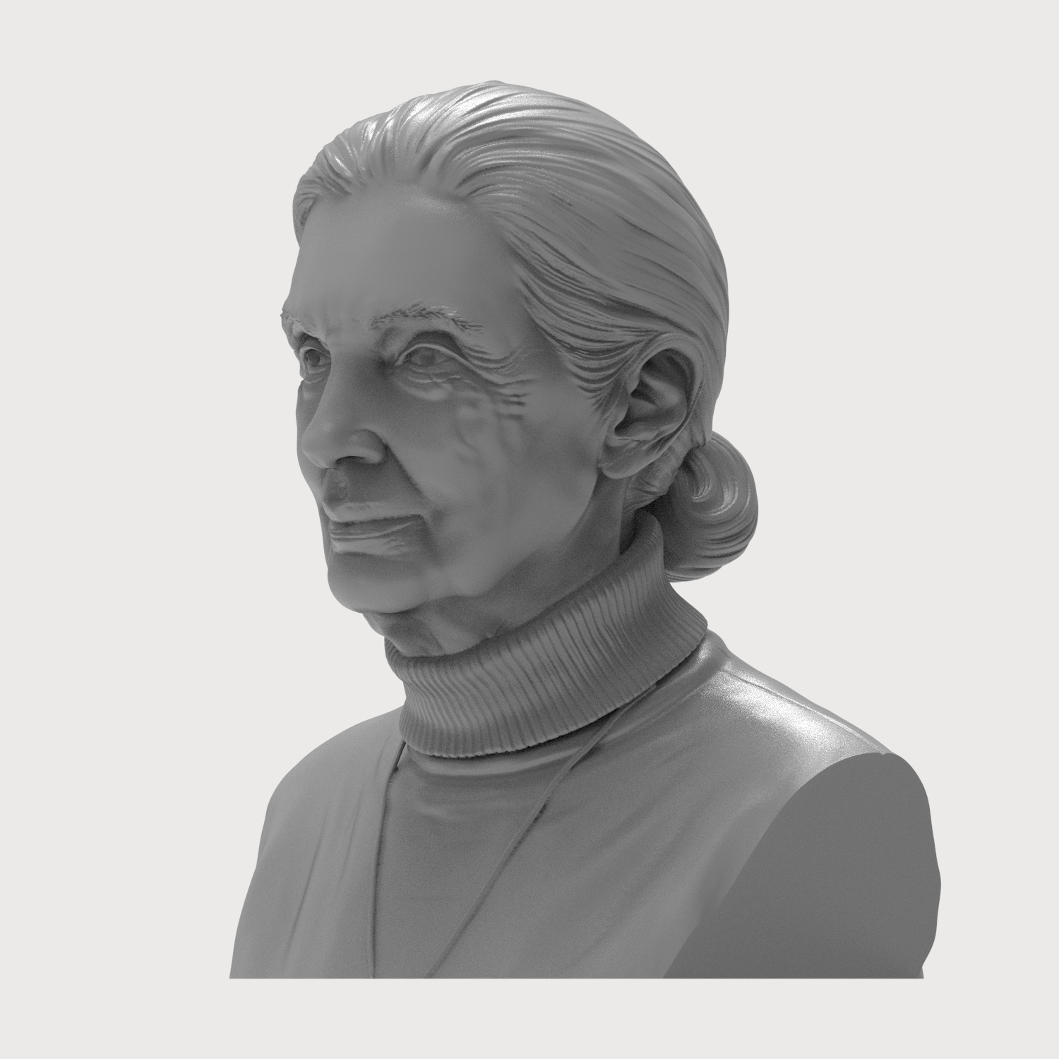 Jane Goodall 3D Printable Bust 3D Model