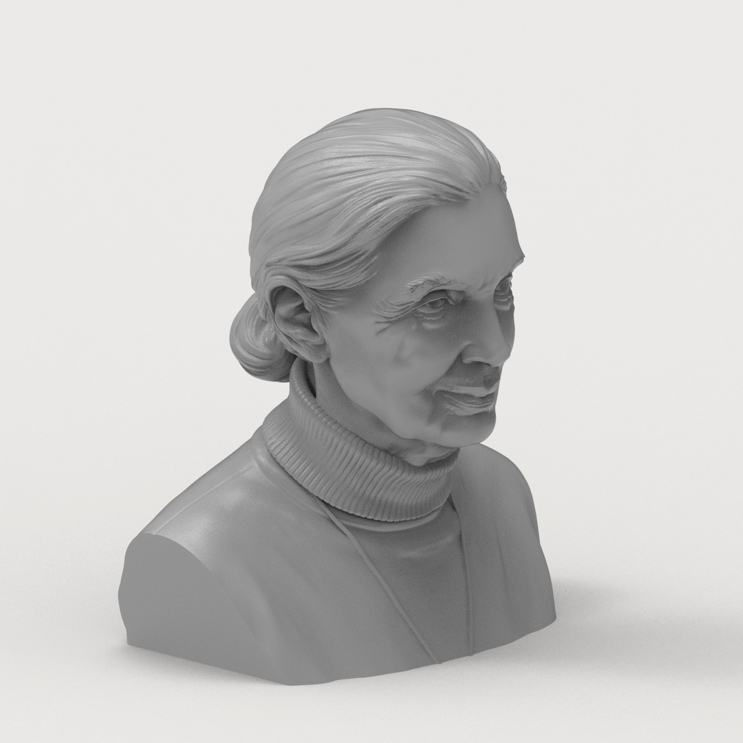 Jane Goodall 3D Printable Bust 3D Model