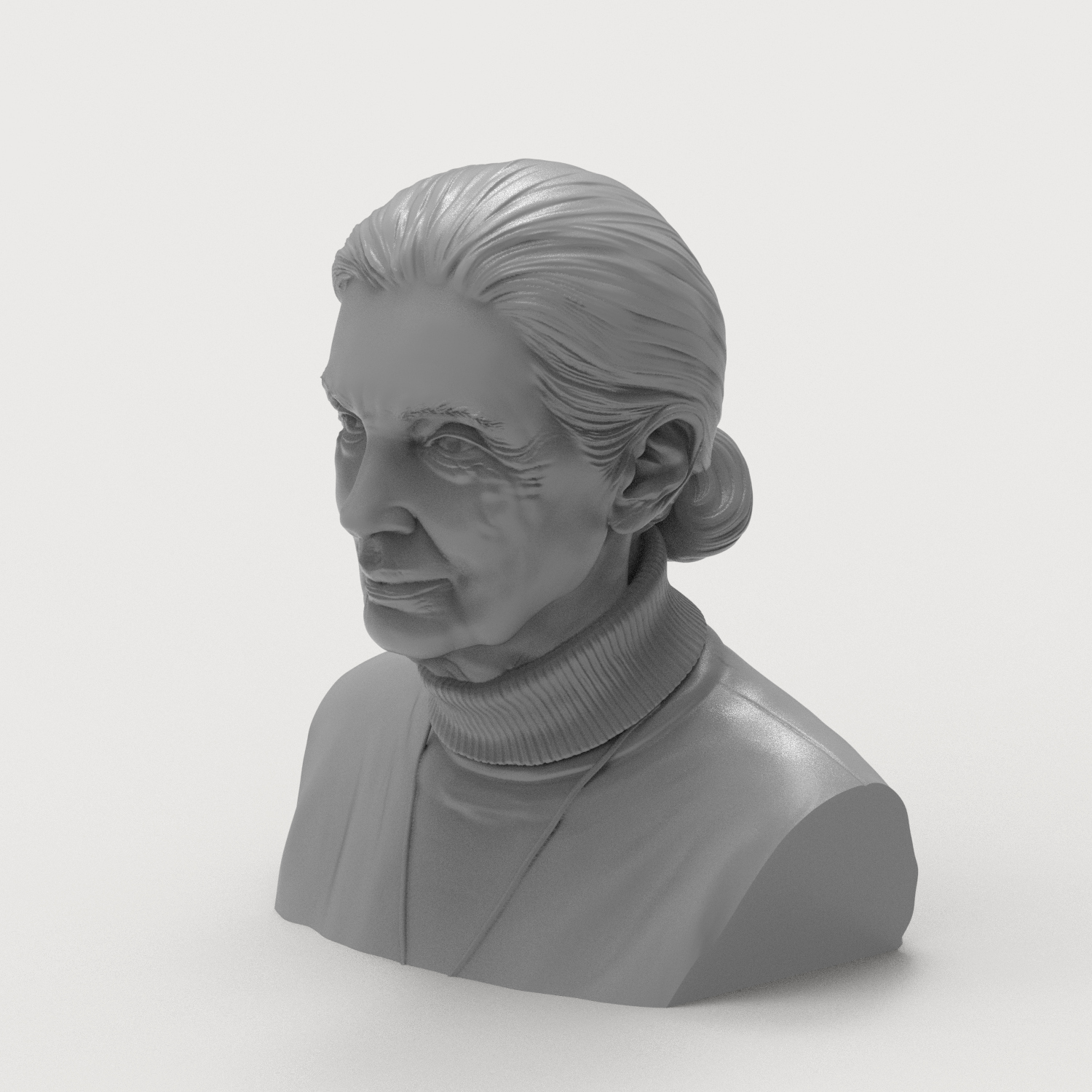 Jane Goodall 3D Printable Bust 3D Model