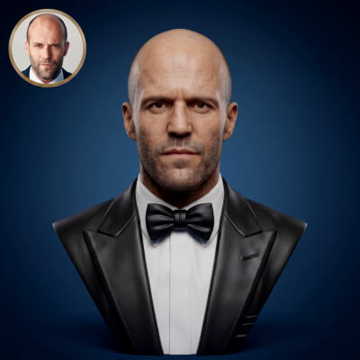Jason Statham 3D Printable Bust