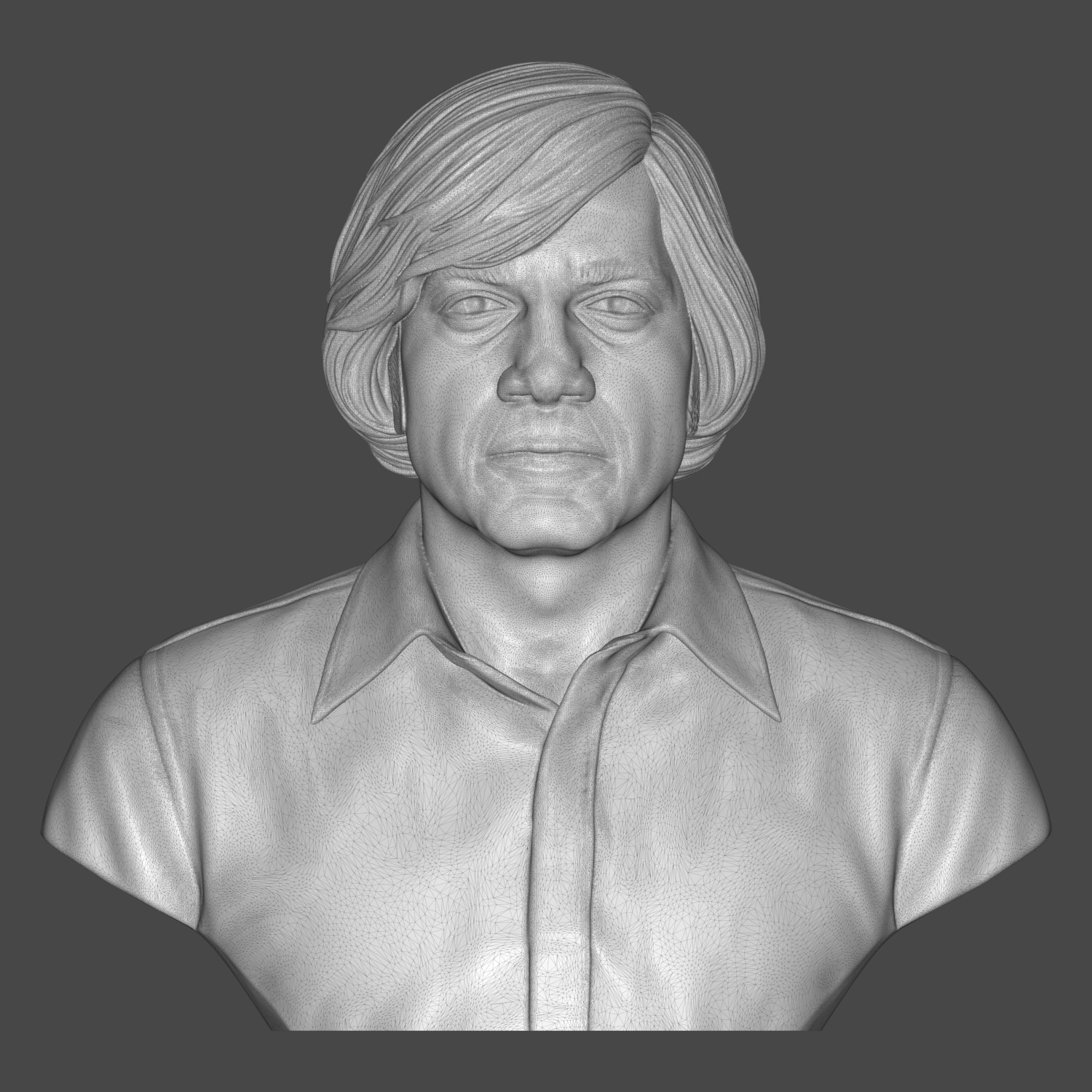 Javier Bardem Anton Chigurh 3D Printable Bust 3D Model