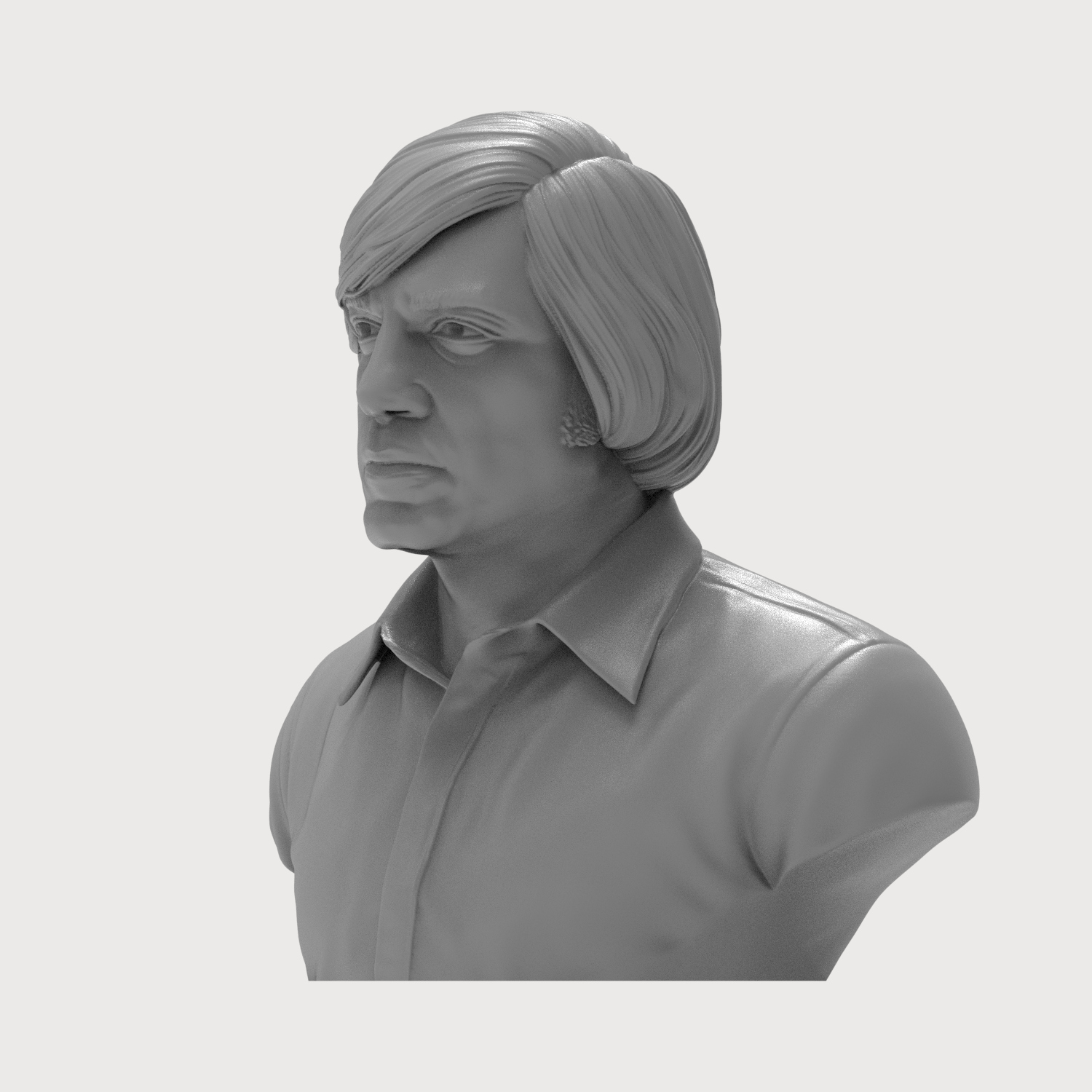Javier Bardem Anton Chigurh 3D Printable Bust 3D Model