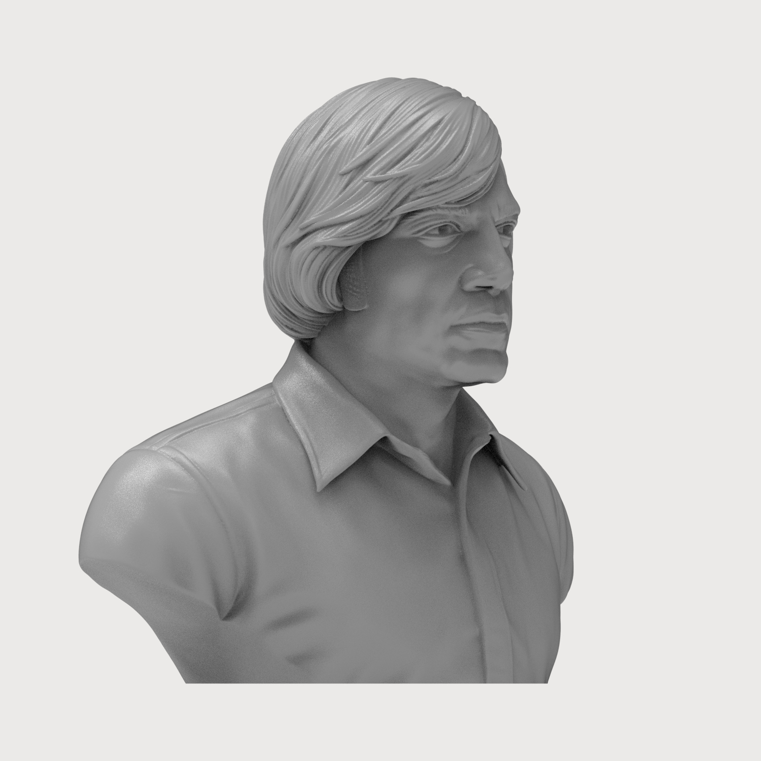 Javier Bardem Anton Chigurh 3D Printable Bust 3D Model