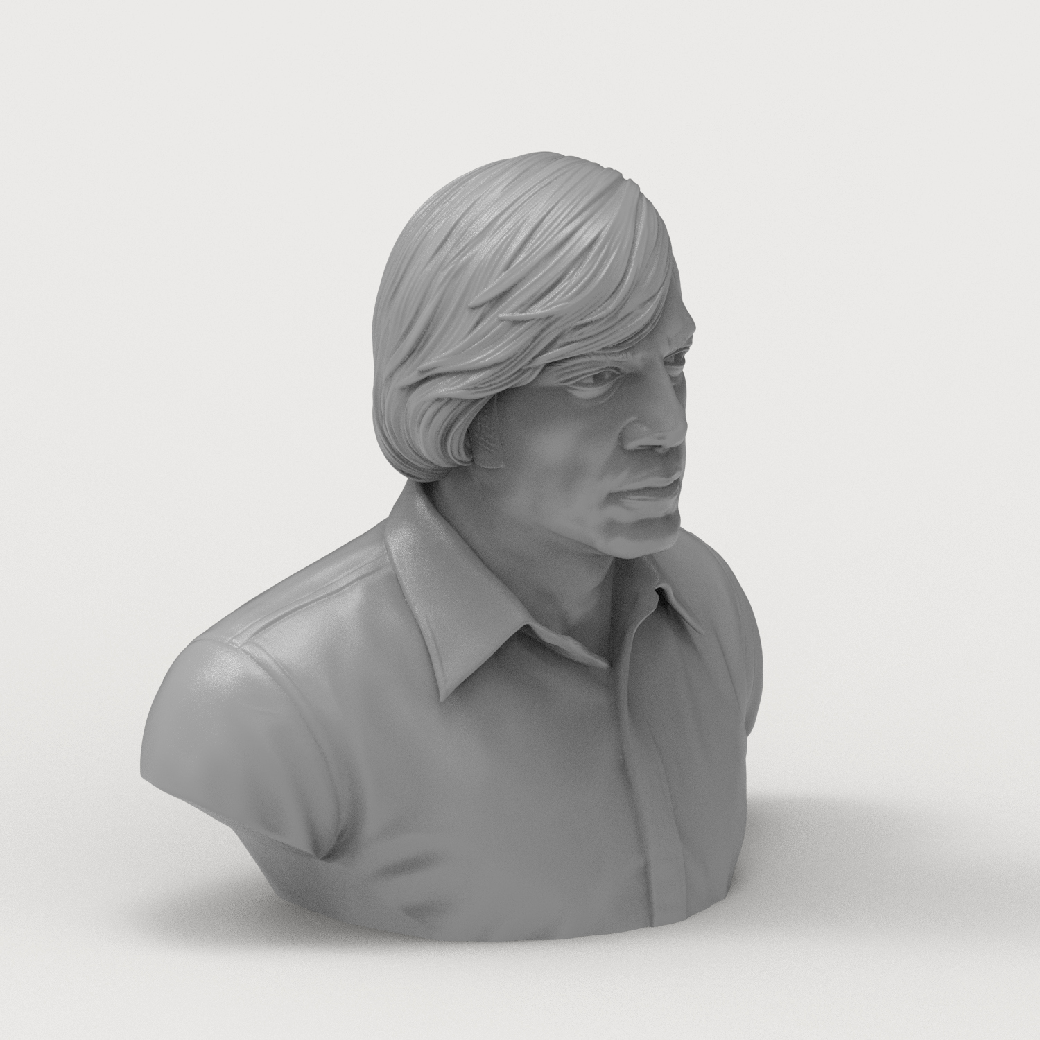 Javier Bardem Anton Chigurh 3D Printable Bust 3D Model