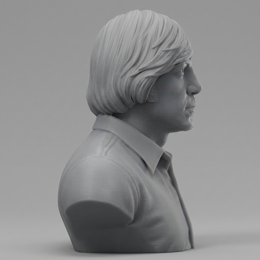 Javier Bardem Anton Chigurh 3D Printable Bust 3D Model
