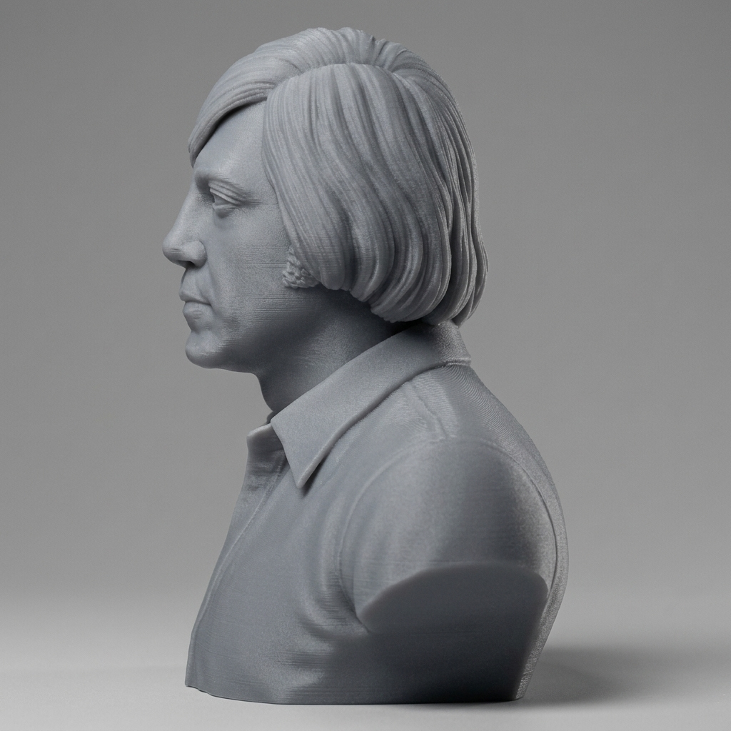 Javier Bardem Anton Chigurh 3D Printable Bust 3D Model