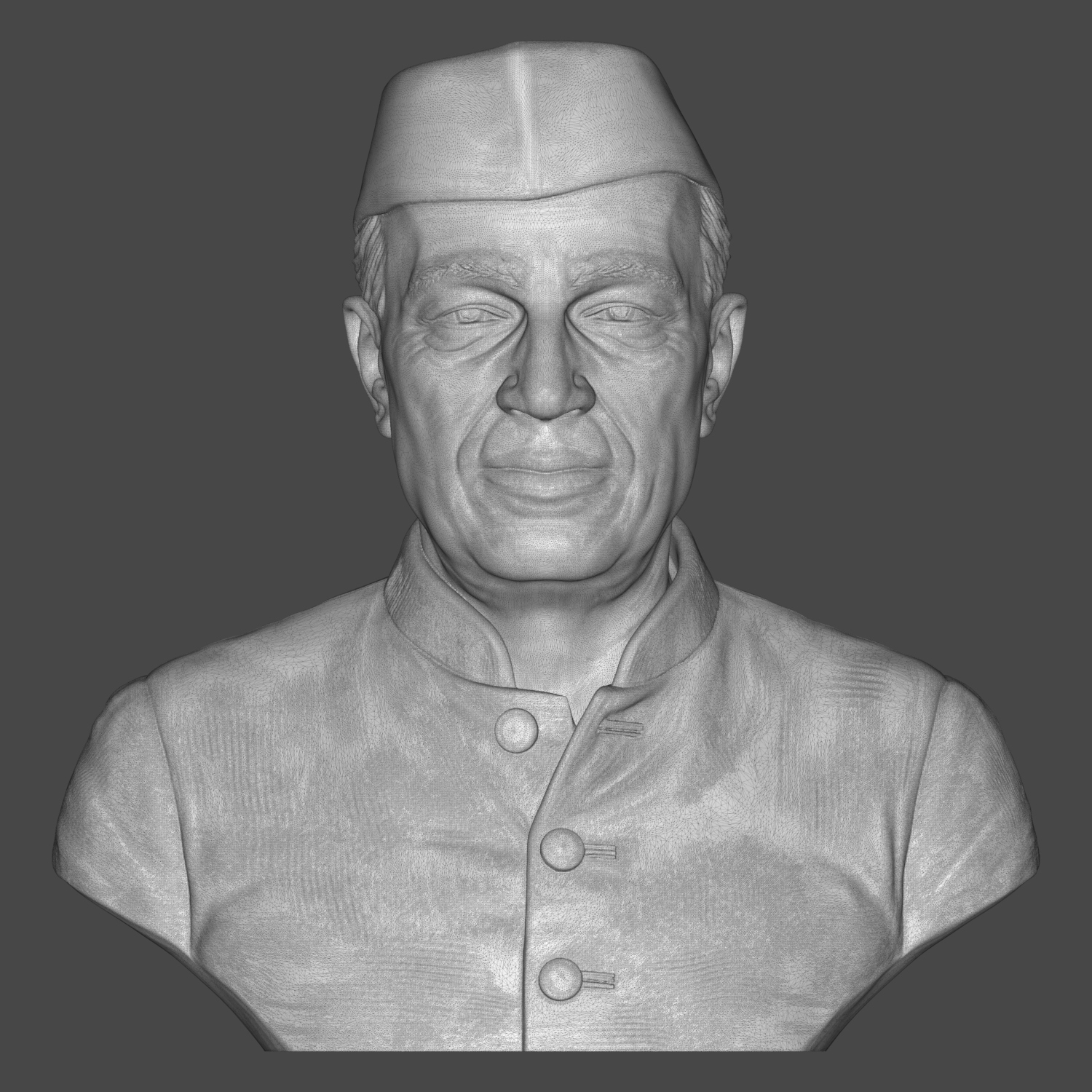 Jawaharlal Nehru 3D Printable Bust 3D Model