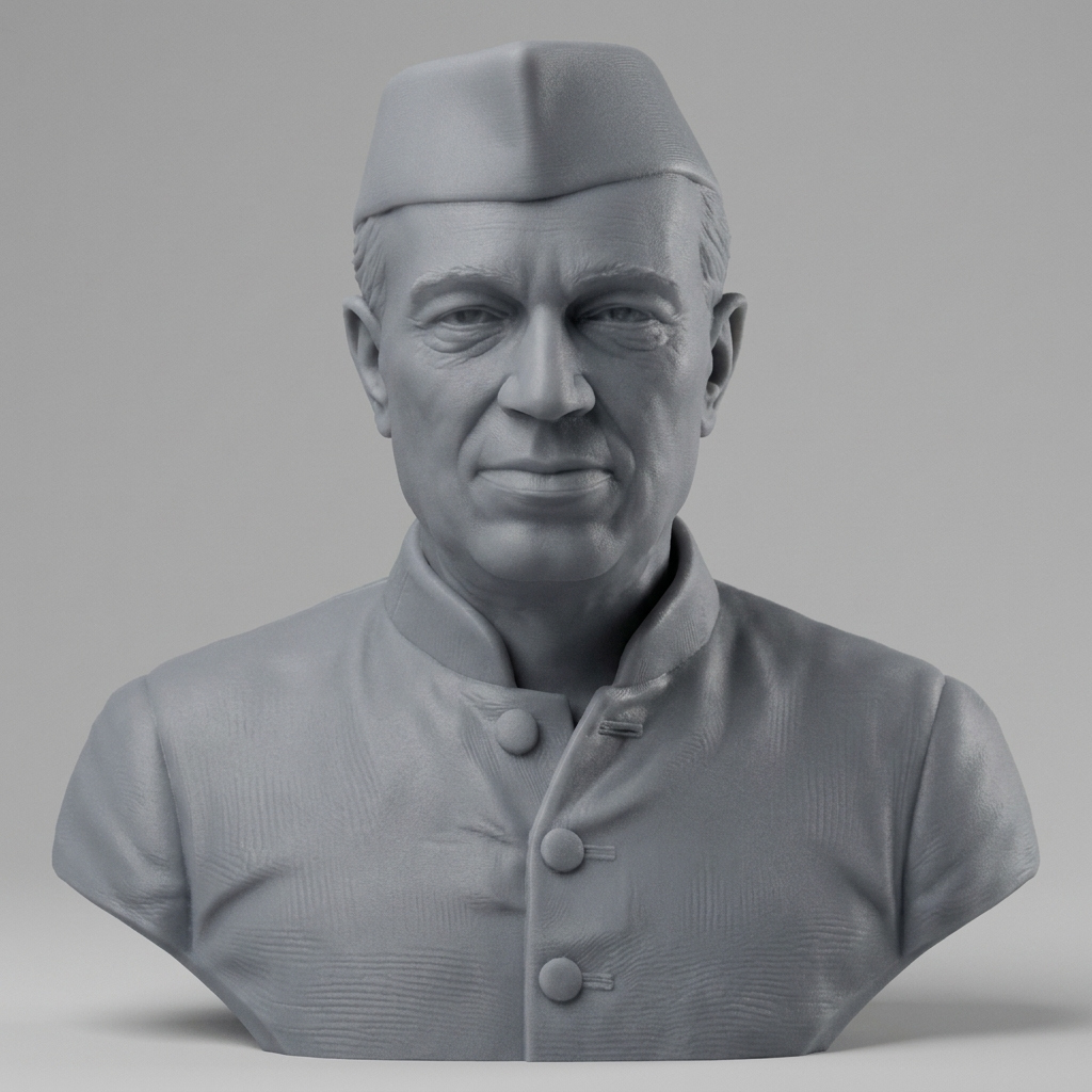 Jawaharlal Nehru 3D Printable Bust 3D Model