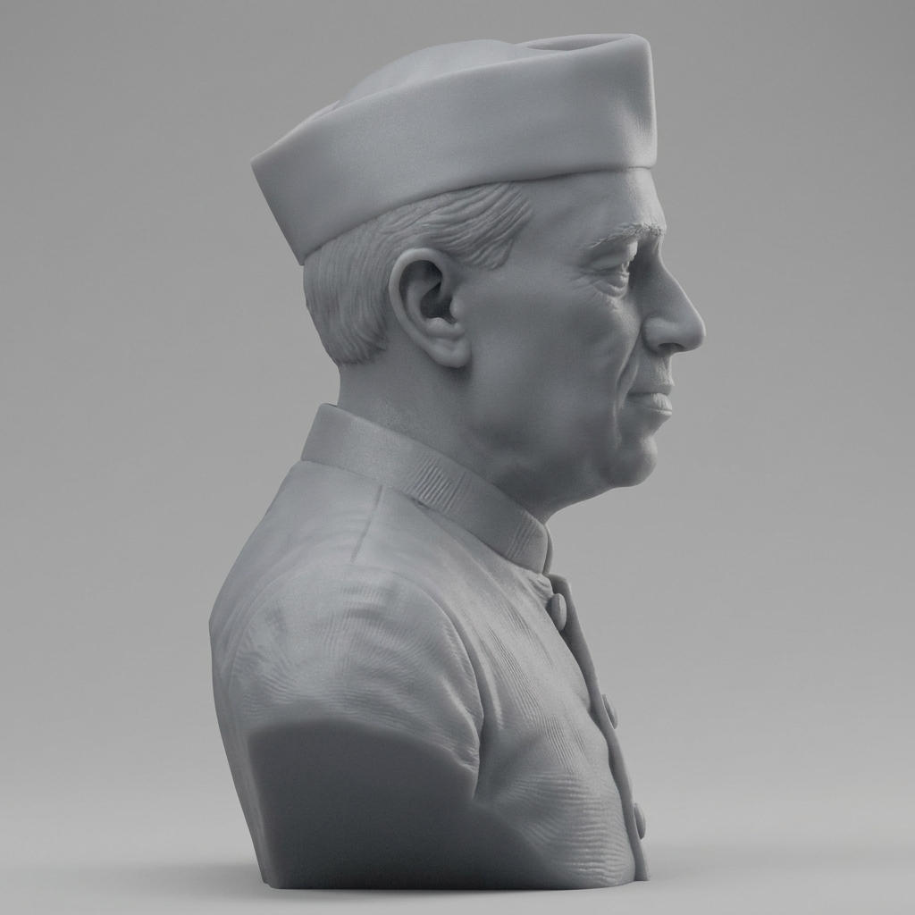 Jawaharlal Nehru 3D Printable Bust 3D Model