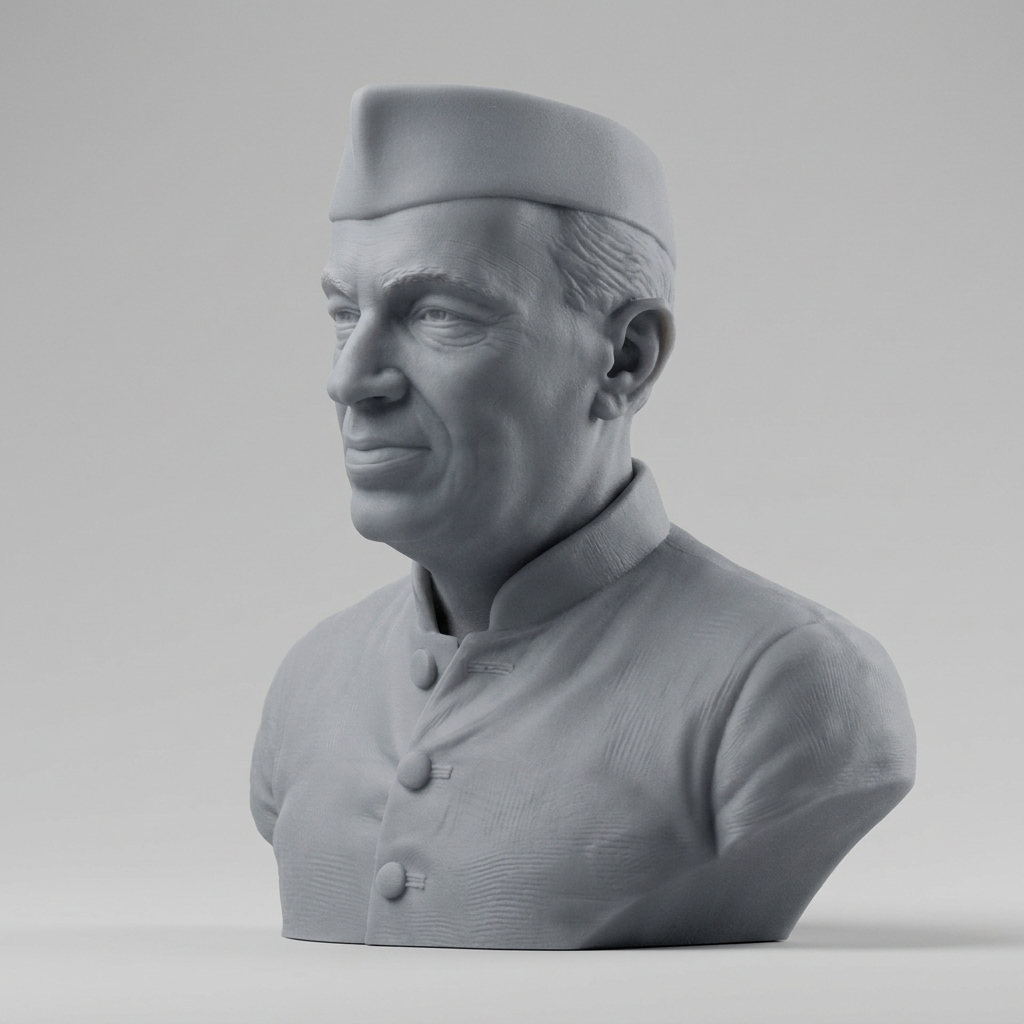 Jawaharlal Nehru 3D Printable Bust 3D Model