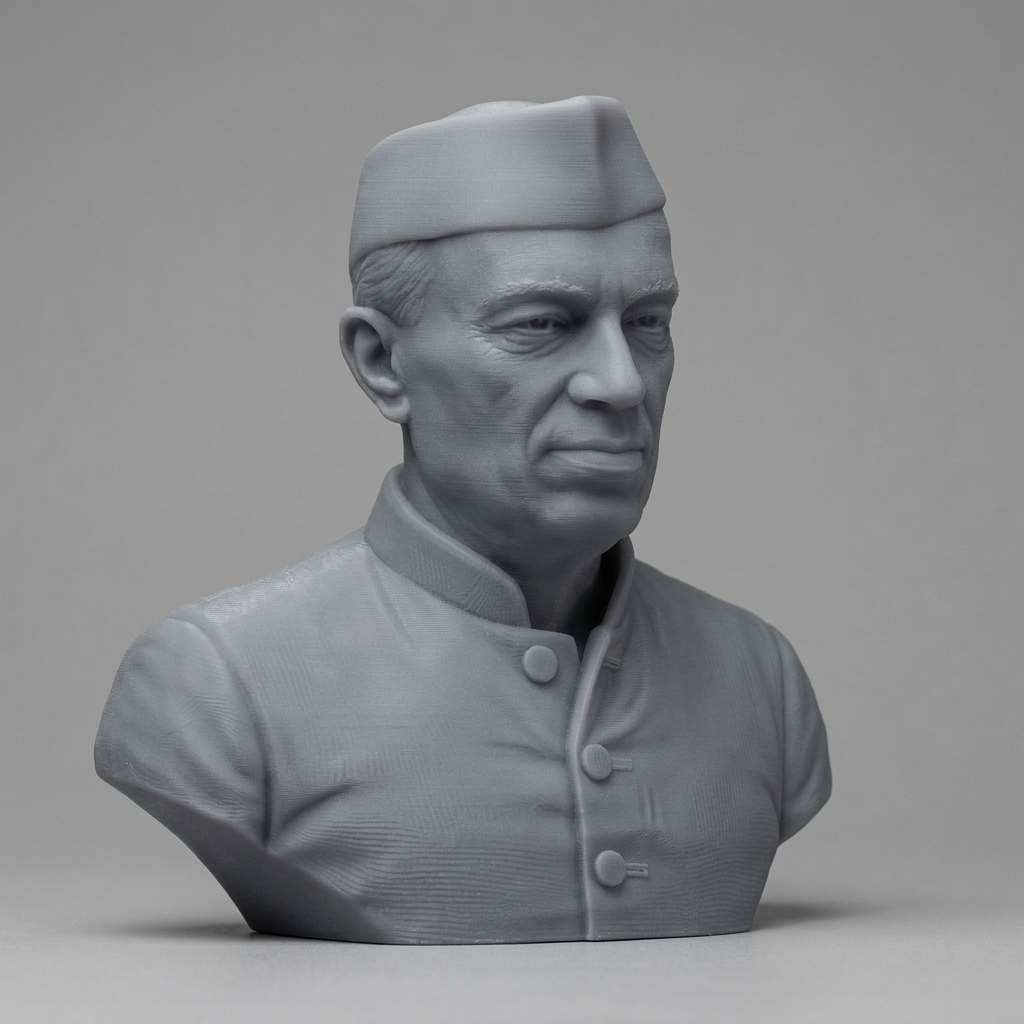 Jawaharlal Nehru 3D Printable Bust 3D Model