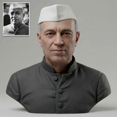 Jawaharlal Nehru 3D Printable Bust