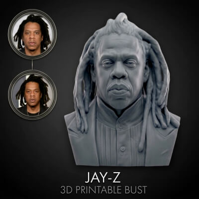 Jay-Z 3D Printable Bust