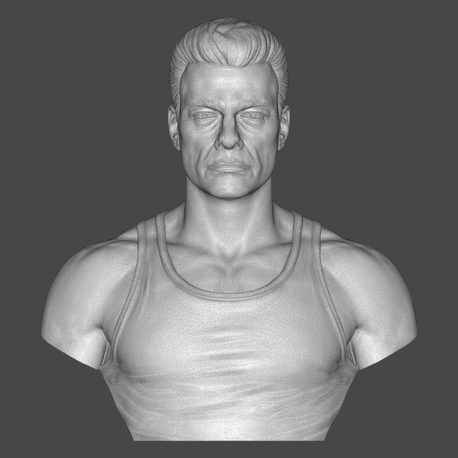 Jean-Claude Van Damme 3D Printable Bust 3D Model