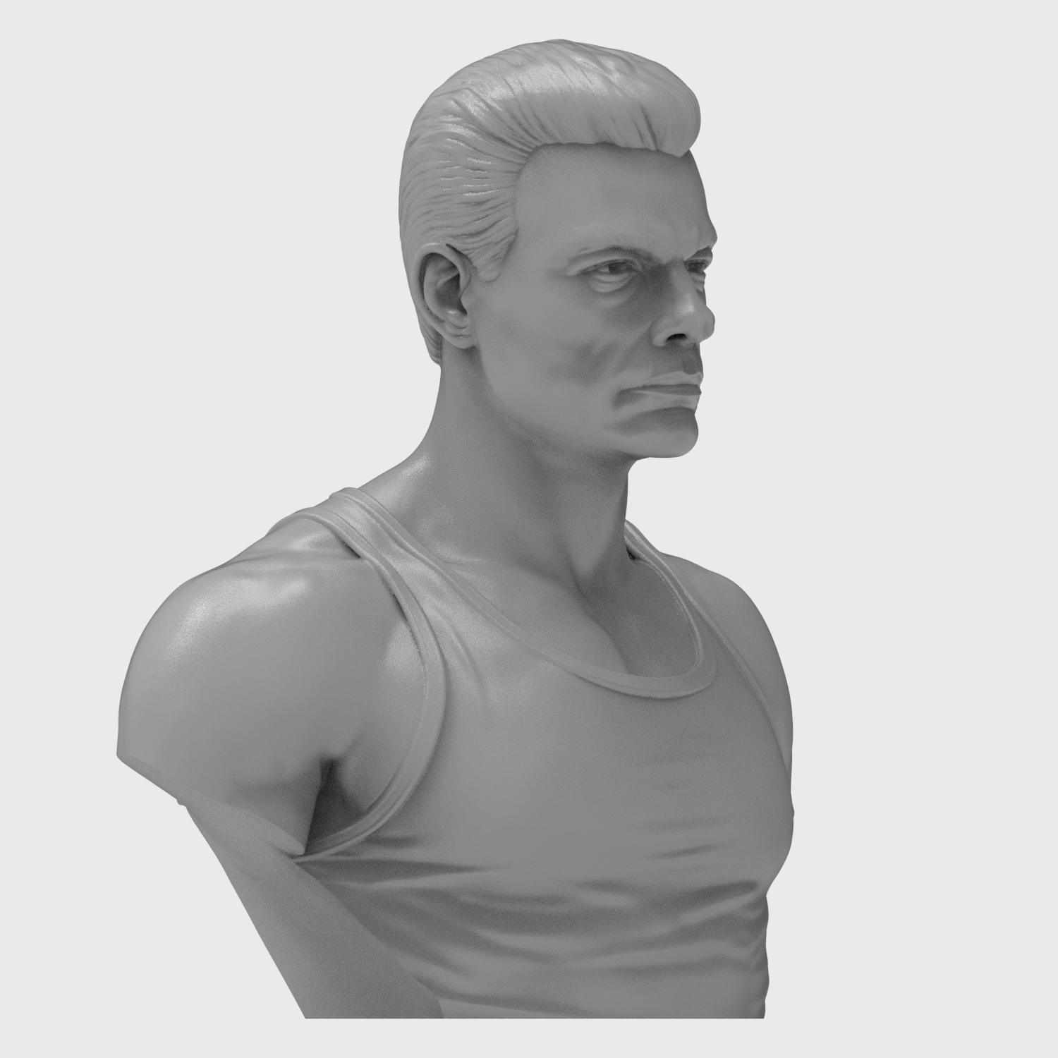 Jean-Claude Van Damme 3D Printable Bust 3D Model