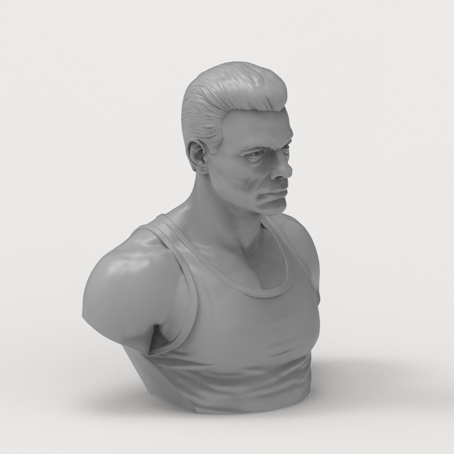 Jean-Claude Van Damme 3D Printable Bust 3D Model