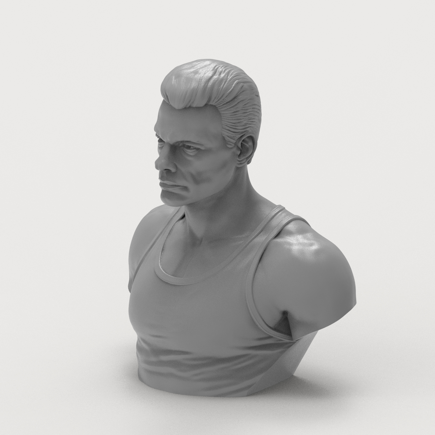 Jean-Claude Van Damme 3D Printable Bust 3D Model